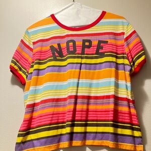 Fifth Sun Multicolor Striped Crop Top
